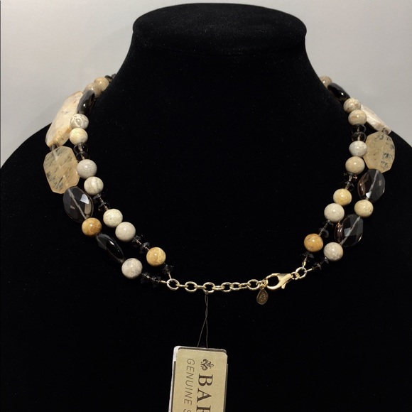 Barse Agate & Smoky Quartz Necklace - Picture 2 of 8